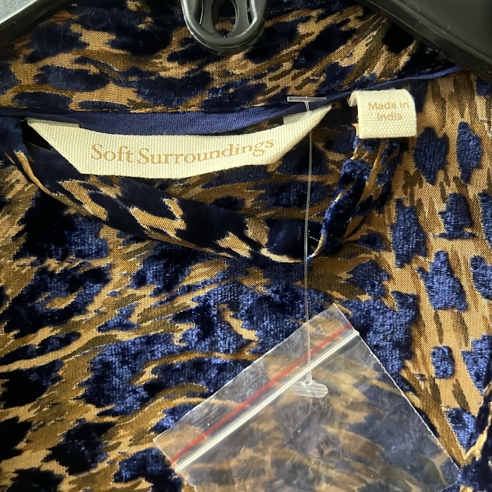 Soft Surroundings Navy Sequin Wrap Gown - Picture 5 of 7